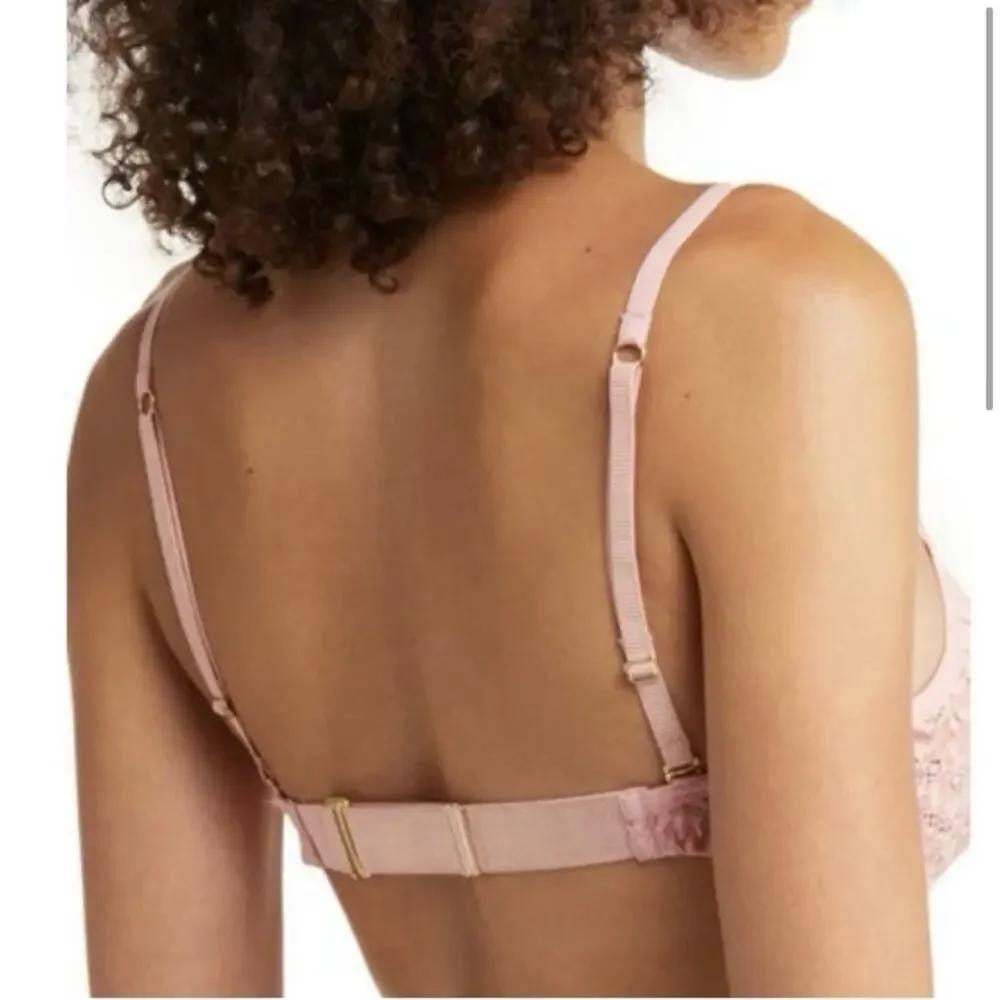 We Are HAH‎ Hook Up Balconette Bra Size DD Band 32-40 Lace Dusty Rose Underwire